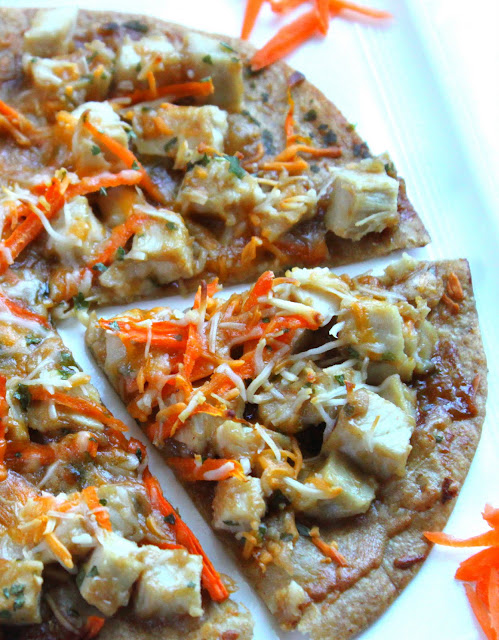 Satay BBQ chicken pizza